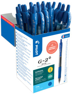 PILOT Stylo roller à encre gel G-2 PLUS 05, VALUE PACK, noir