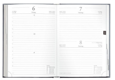 Calendrier livre Herlitz Cheftimer 2026 Allemand, format A5, noir