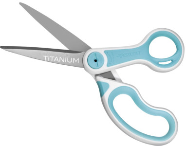 WESTCOTT Ciseaux Carbo Titanium, longueur: 204mm, bleu/blanc