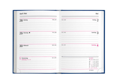 herlitz Taschenkalender Folie 2026, A6, farbig sortiert