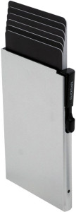 CLICKSAFE Porte-cartes SLIM, argent