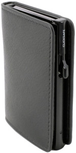 CLICKSAFE Portefeuille SLIM avec porte-cartes, cuir nappa