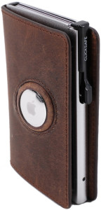 CLICKSAFE Portefeuille SLIM avec logement AirTag, noir