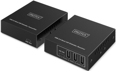 Extendeur USB 3.2 Gen1 DIGITUS, 5 Gbit/s, 4 ports, noir