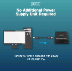 Extendeur USB 3.2 Gen1 DIGITUS, 5 Gbit/s, 4 ports, noir