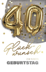 Carte d'anniversaire SUSY CARD « Ballons aluminium » - 30e anniversaire