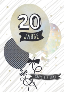 Carte d'anniversaire CACTUS « Ballon » - 40e anniversaire