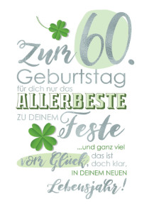 Carte d'anniversaire Cactus « Trèfle » - 70e anniversaire