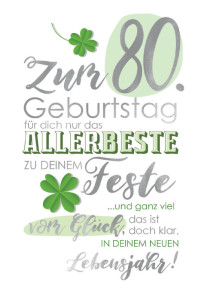 Carte d'anniversaire Cactus « Trèfle » - 70e anniversaire