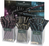 FABER-CASTELL Crayon GRIP SPARKLE Midnight, pot de 3 FABER-CASTELL Crayon GRIP SPARKLE Midnight, pot de 3