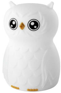 ANSMANN Veilleuse en silicone Hibou Finn, Blanc