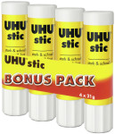 UHU Klebestift stic, lösemittelfrei, Bonuspack 4 x 21 g UHU Klebestift stic, lösemittelfrei, Bonuspack 4 x 21 g