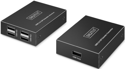 DIGITUS Extenseur USB 2.0, USB-A, 4 ports, noir