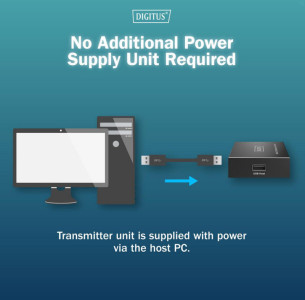 DIGITUS Extenseur USB 2.0, USB-A, 4 ports, noir