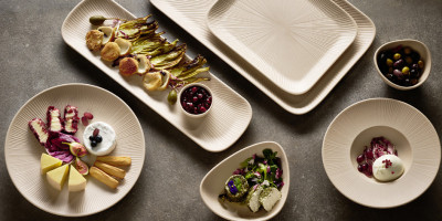 APS Assiette plate NERO, diamètre: 210 mm, sable