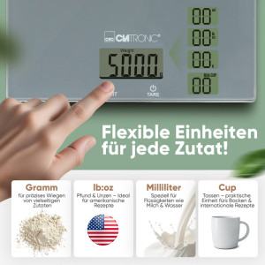 CLATRONIC Balance KW 3820, capacité de charge: 5 kg, gris