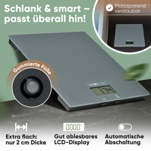CLATRONIC Balance KW 3820, capacité de charge: 5 kg, gris