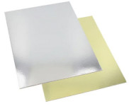 STARPAK Plat à gâteau carré, 280 x 280 mm, or/argent STARPAK Plat à gâteau carré, 280 x 280 mm, or/argent
