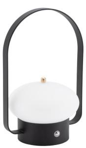 Securit Lampe de bureau à LED rechargeable BARCELONA, noir