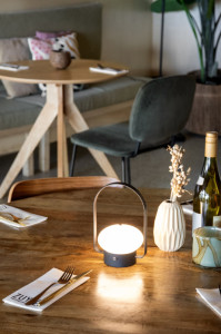 Securit Lampe de bureau à LED rechargeable BARCELONA, noir