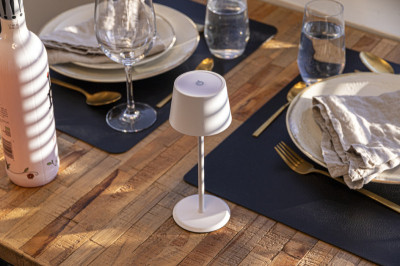 Securit Lampe de bureau LED rechargeable MONTE CARLO, noir