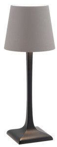 Securit Lampe de bureau LED rechargeable MILAN, noir/taupe