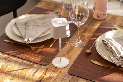 Securit Lampe de bureau LED rechargeable MALTE, blanc