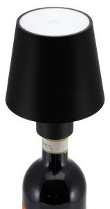 Securit Lampe sur bouteille LED rechargeable PARIS, noir
