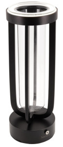 Securit Lampe de bureau LED rechargeable FLORENCE, noir