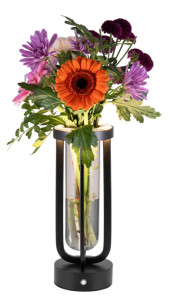 Securit Lampe de bureau LED rechargeable FLORENCE, noir