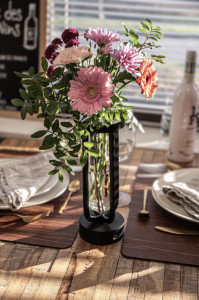 Securit Lampe de bureau LED rechargeable FLORENCE, noir