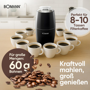 BOMANN Moulin à café KSW 6088 CB, 150 W, noir