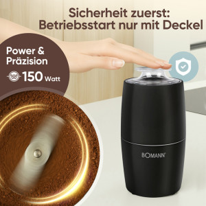 BOMANN Moulin à café KSW 6088 CB, 150 W, inox