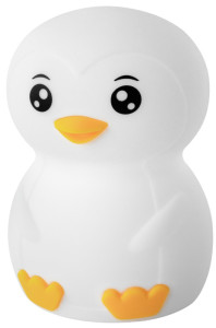 ANSMANN Veilleuse en silicone Pingouin Léon, Blanc