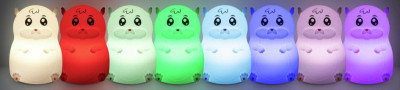 ANSMANN Veilleuse en silicone Hamster Lilli, Blanc