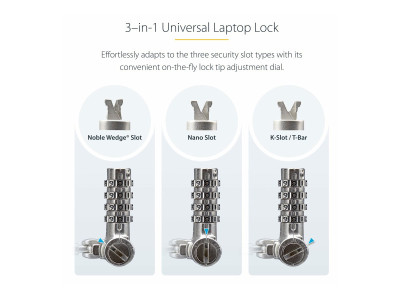 Startech : 25-pack UNIVERSAL LAPTOP LOCK - 6.6FT SERIALIZED SECURITY cable
