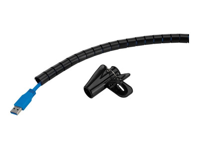 Neomounts : SPIRAL cable WRAP 15 MM. MULTIPLE CABLES BLACK