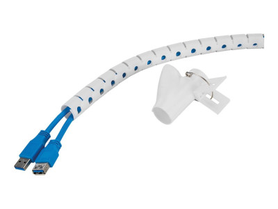 Neomounts : SPIRAL cable WRAP 20 MM. MULTIPLE CABLES WHITE