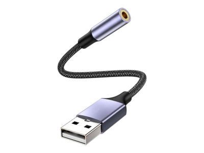 DLH : USB-A (M) TO 3.5MM AUDIO JACK ( E JACK AUDIO 3.5MM (F) - LONGUE