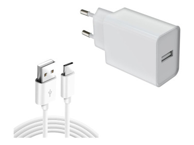 DLH : 12W USB-A WALL CHARGER avec USB C CBLE USB-C - 1 PORT USB-A :