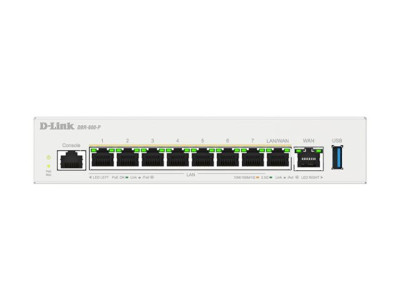 D-Link : DUAL-WAN VPN POE ROUTER WI-FI CONTROLLER 8 POE PORTS - 123W