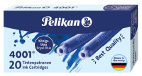 Cartouches d'encre Pelikan 4001 TP/20, bleu roi