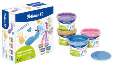 Pelikan Fingerfarbe Pearlfarben, 4er Set