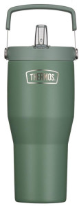Gobelet isotherme THERMOS RS avec paille rabattable, 0,85 l, blanc