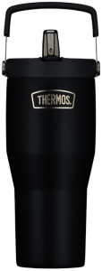 Gobelet isotherme THERMOS RS avec paille rabattable, 0,85 l, noir