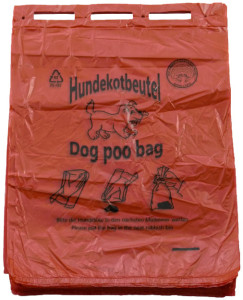 DM-Folien Hundekotbeutel, 200 x 320 mm, geblockt, rot
