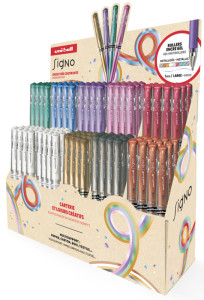 uni-ball Stylo encre gel SIGNO broad, présentoir de 120