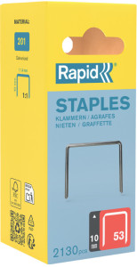 Rapid Agrafe fil fin no. 53, 20 mm, petit paquet