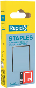 Rapid Agrafe fil fin no. 53, 20 mm, petit paquet