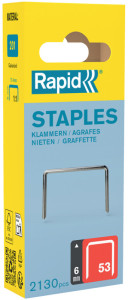 Rapid Agrafe fil fin no. 53, 20 mm, petit paquet